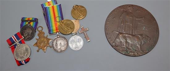 Two WWI family medal groups - to 831 Pte. C. Bristow 24th Battalion AIF, with death plaque and a pair to Gnr A J Toms. R.A.